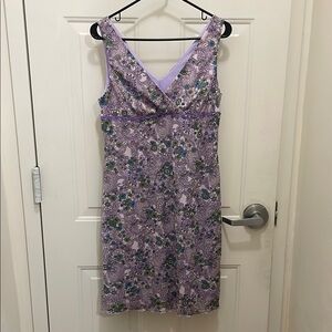 Xhilaration Purple Gray Mini Slip Dress V-Neck Sleeveless